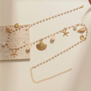 Gold Shell and Starfish belt A1205